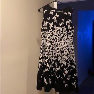 NWT Talbots size 12 B&W butterfly dress